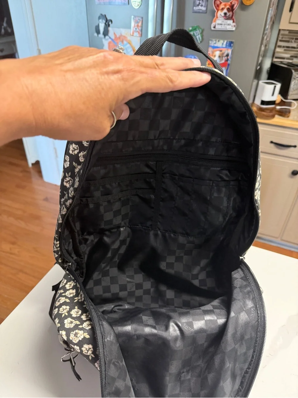 Vans Black Floral Backpack -Casual Daypack